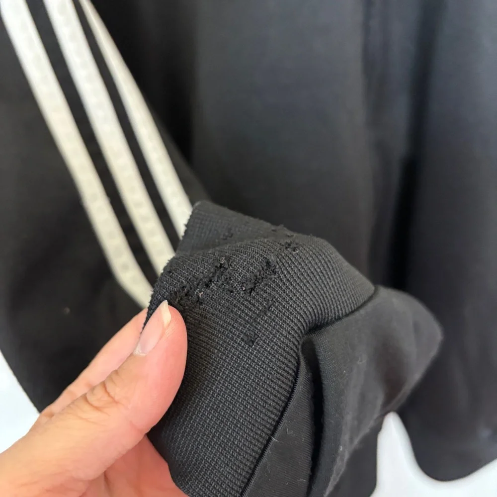 Adidas Men's Black and White Track Jacket